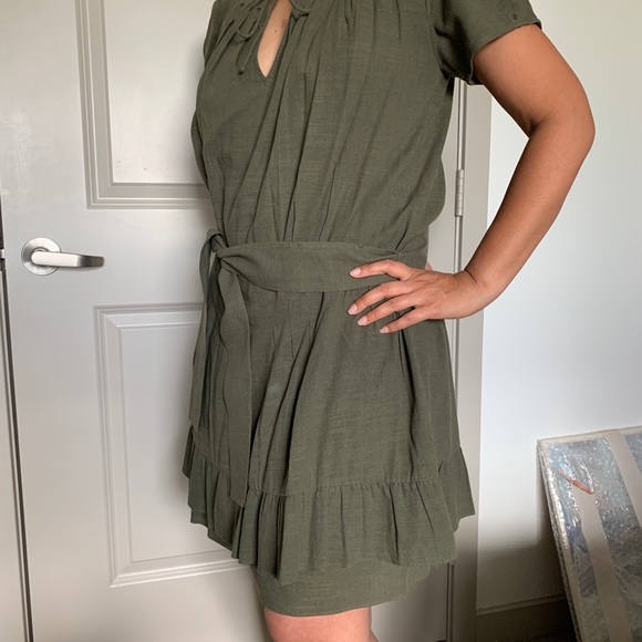 Green Kaki Summer Dress  Comptoir des Cotonniers - Picture 5 of 6